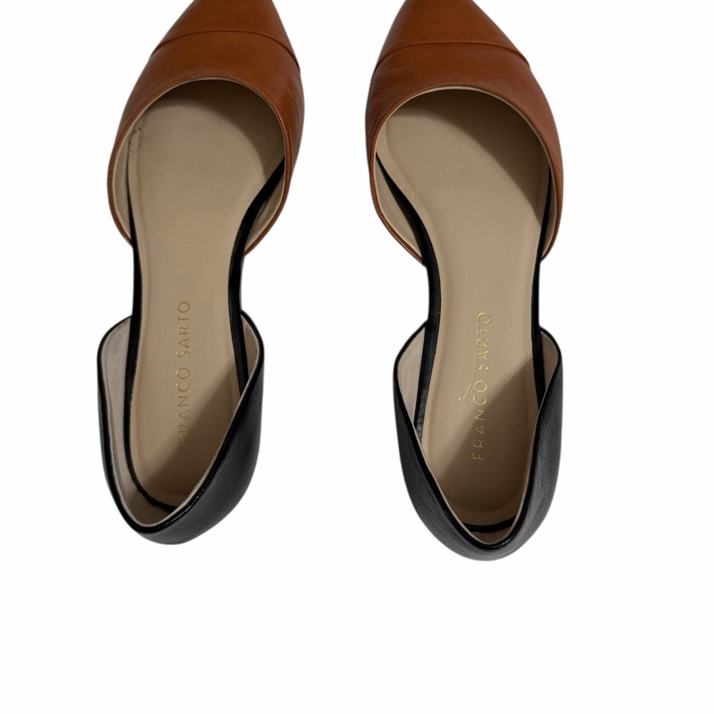 Franco Sarto Tan and Black Flats - Picture 2 of 6